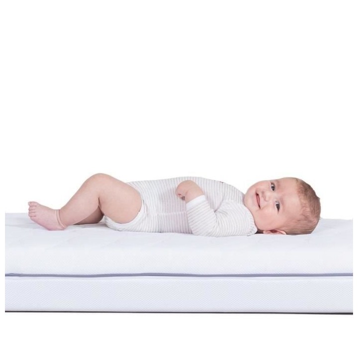 DOMIVA Lot matelas 3D DREAM + 1 housse 60x120cm - Blanc