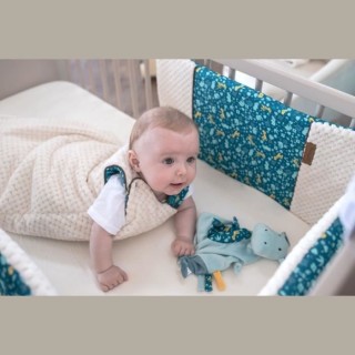 Doudou Zanimo Hippo DOMIVA - 100% Polyester - Attache sucette - Bleu -