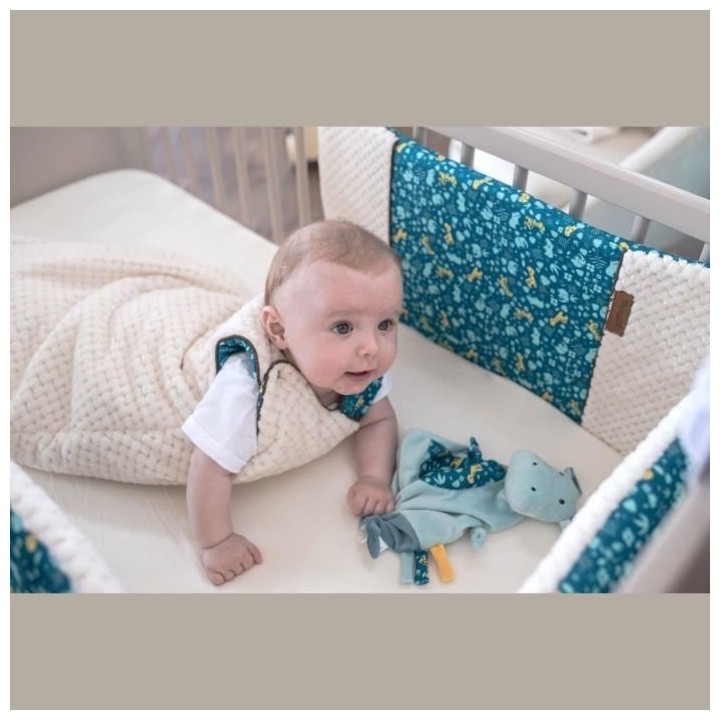 Doudou Zanimo Hippo DOMIVA - 100% Polyester - Attache sucette - Bleu -