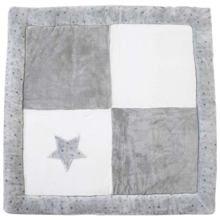 DOMIVA Tapis parc Indoor - 100% Polyester - Antidérapant - Blanc/Gris