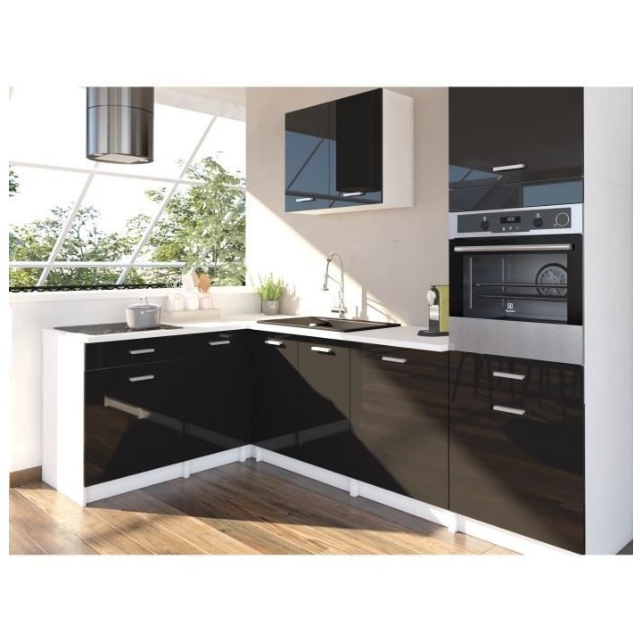 EXTRA - Cuisine comple�te d'angle colonne L 300cm - Angle réversibl