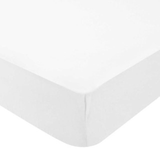 DOMIVA Drap housse Uni - Jersey - oeko-Tex - Blanc - 60 x 120 cm