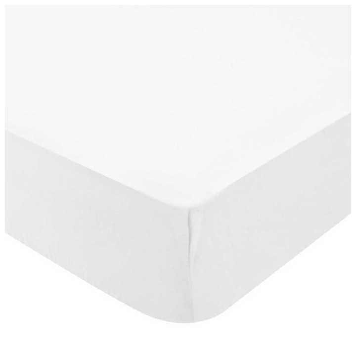 DOMIVA Drap housse Uni - Jersey - oeko-Tex - Blanc - 70 x 140 cm