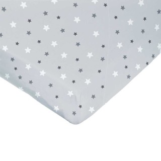 DOMIVA Drap housse Imprimé étoiles - Jersey - oeko-Tex - Perle - 60