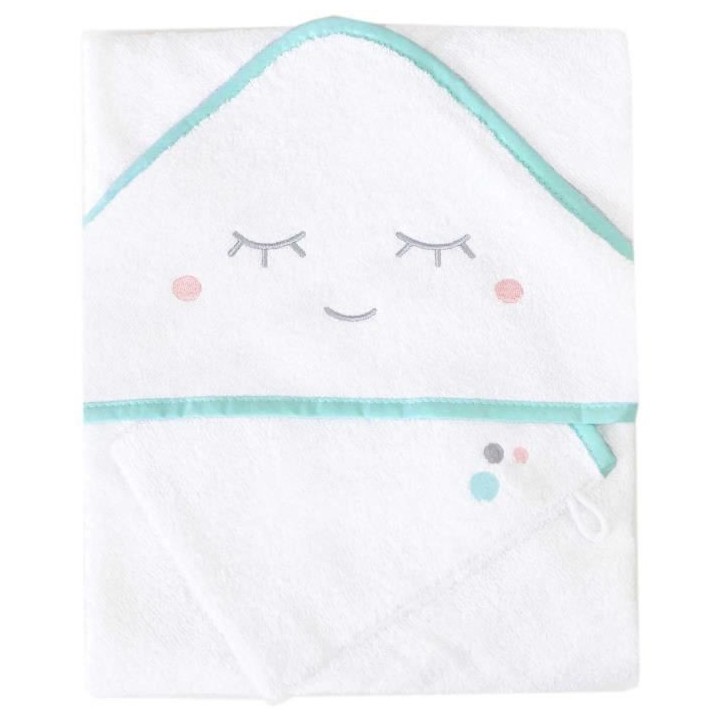 DOMIVA Coffret sortie de bain Aqua sourire - Eponge 100% Coton - Avec