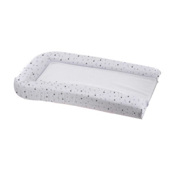 DOMIVA Matelas langer PVC + 2 Éponges amovibles - Blanc imprime étoi