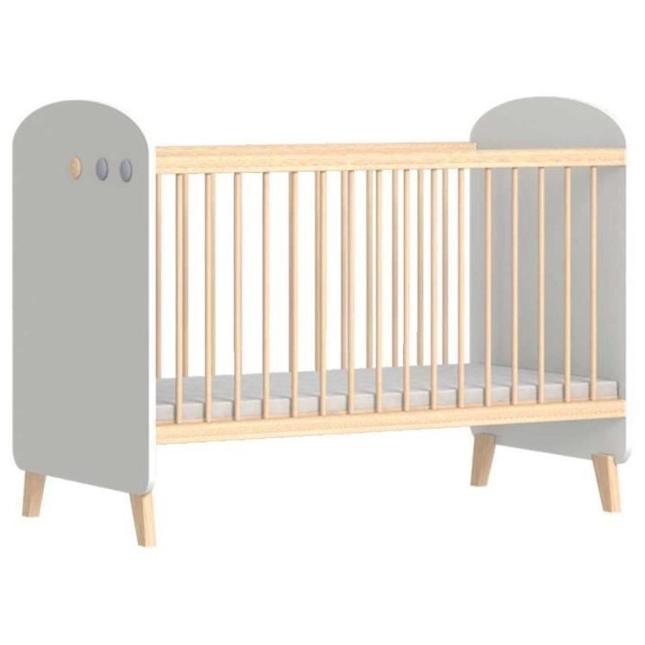 DOMIVA Chambre Duo Senja - Bois massif et panneau de particules - Lit