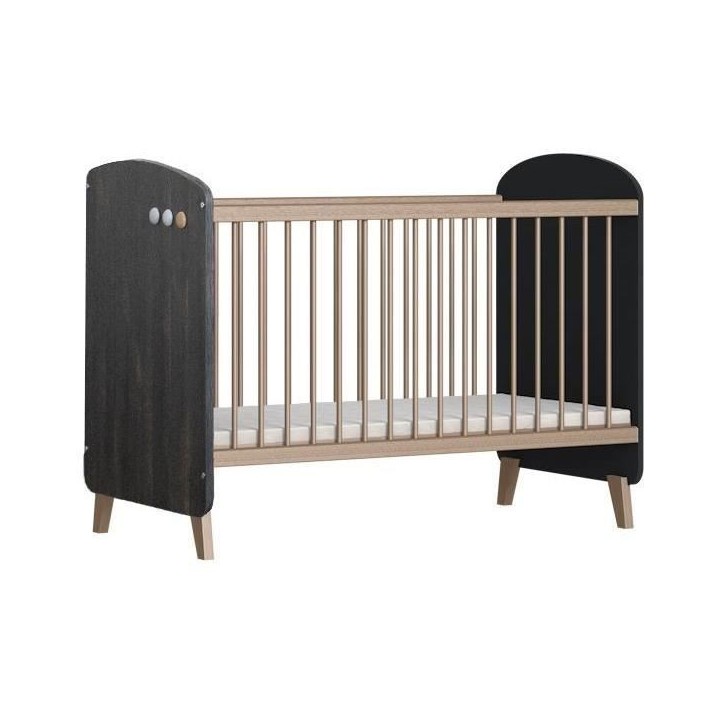 DOMIVA Chambre Duo Senja - Bois massif et panneau de particules - Lit