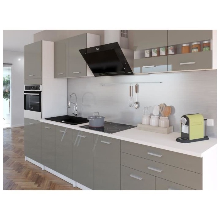 EXTRA - Cuisine comple�te colonne L 300cm - Truffe Laqué