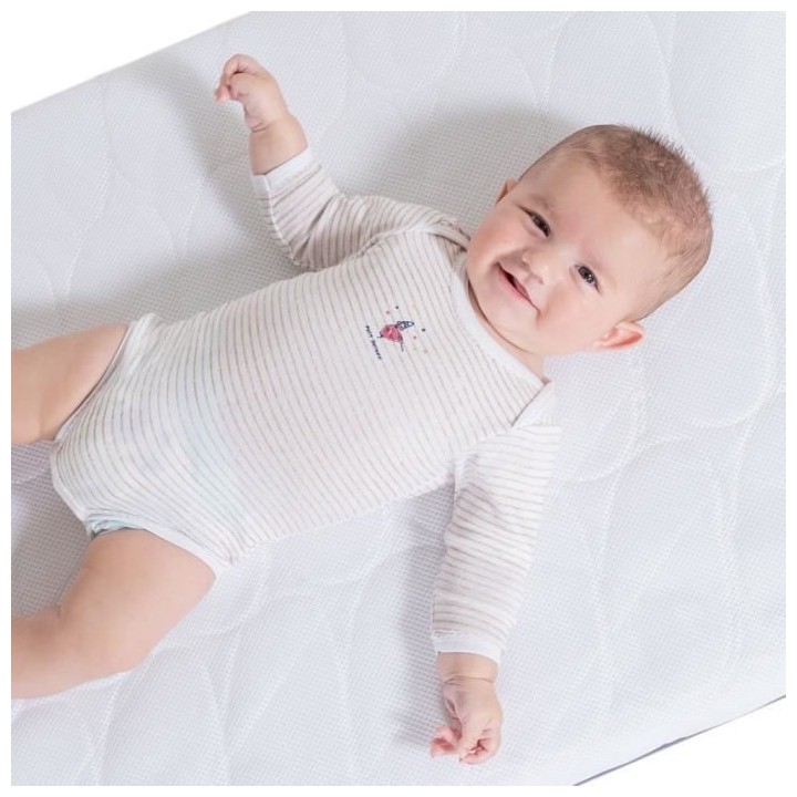 DOMIVA Lot de matelas bambou + Drap housse Pro sécur + Plan incline