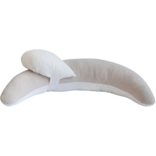DOMIVA Coussin grossesse Moon - Jersey - + mini coussin - Blanc/Beige