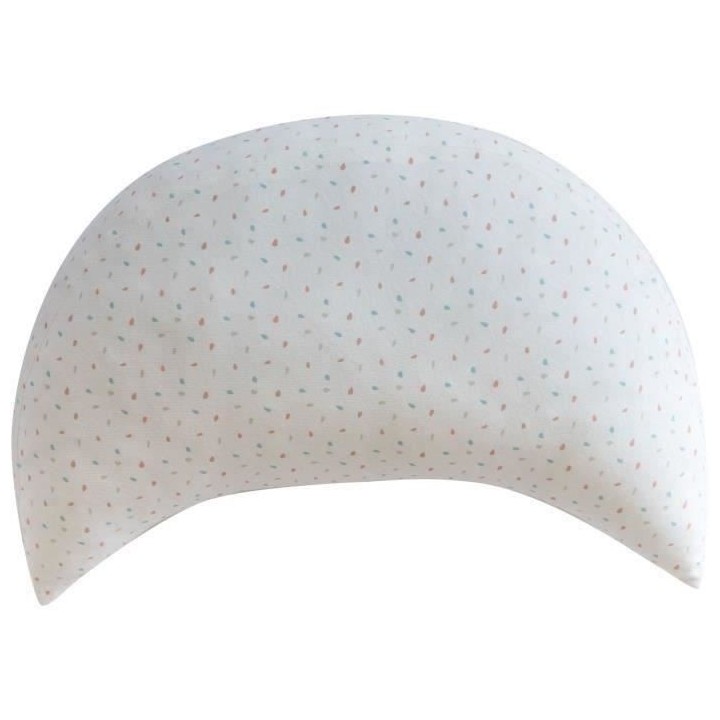 DOMIVA Coussin grossesse Moon - Jersey - + mini coussin - Blanc/Beige