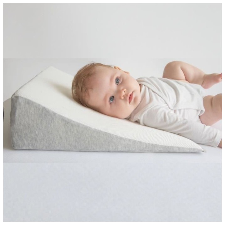 DOMIVA Plan incliné 3D Wave - Polycoton - 15° - Blanc - 70 x 140 cm