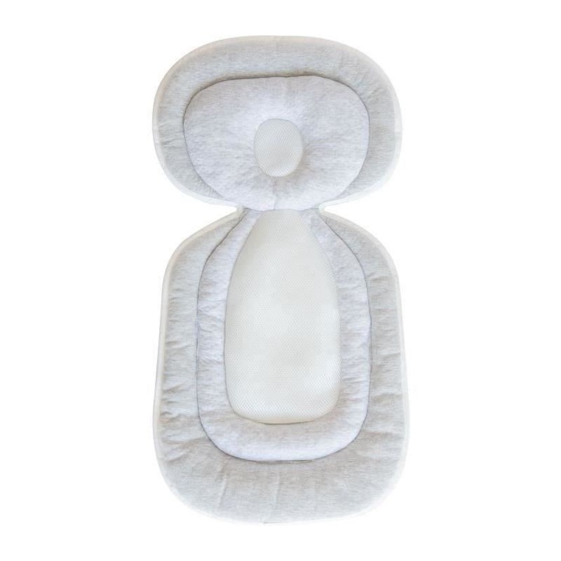 DOMIVA Cale bébé Body Pad 3D - Coton et Polyester - Harnais 3 ou 5 points - Gris - 32,5 x 65 cm