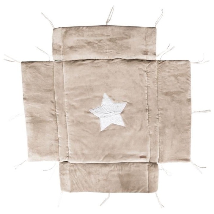 DOMIVA Tour de parc - 100% Polyester - Réversible - Galet - 75x95/100