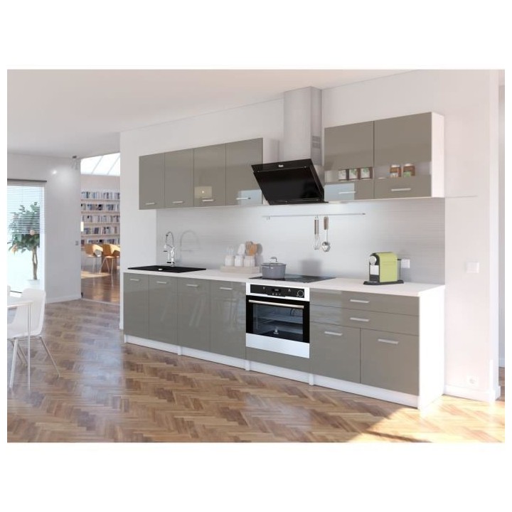 EXTRA - Cuisine comple�te L 300cm - Truffe Laqué