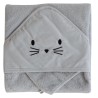 DOMIVA Coffret sortie de bain Uni - Eponge 100% Coton - Avec gant - Perle - 75 x 75 cm