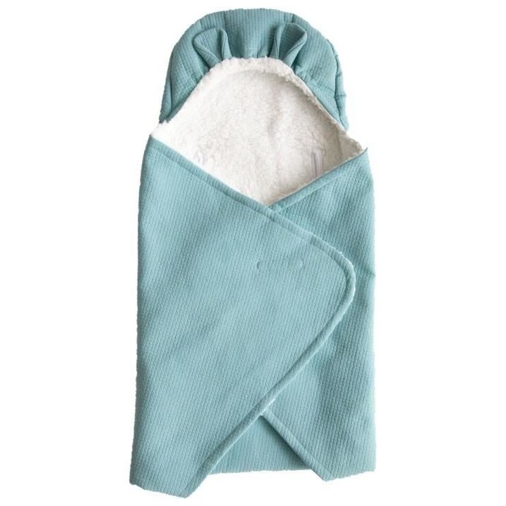 DOMIVA Couverture Nomade Fluffy - Coton/Polyester - Fermeture réglabl