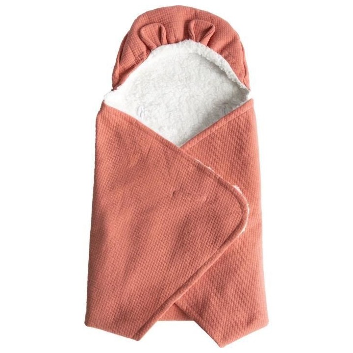 DOMIVA Couverture Nomade Fluffy - Coton/Polyester - Fermeture réglabl