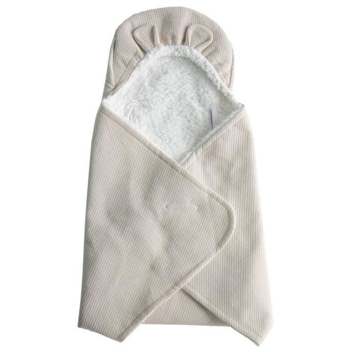 DOMIVA Couverture Nomade Fluffy - Coton/Polyester - Fermeture réglabl