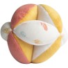 DOMIVA Balle d'activités Happy - Coton/Polyester - Sensorielle - Blanc/Corail/Jaune - 18 cm