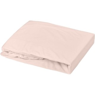 DOMIVA Drap housse + Alese Uni - 100% Coton - oeko-Tex - Blanc/Nude -