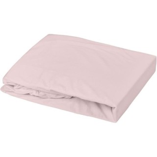 DOMIVA Drap housse + Alese Uni - 100% Coton - oeko-Tex - Blanc/Poudre