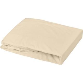 DOMIVA Drap housse + Alese Uni - 100% Coton - oeko-Tex - Blanc/Caillou