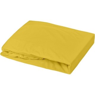 DOMIVA Drap housse + Alese Uni - 100% Coton - oeko-Tex - Blanc/Curry -