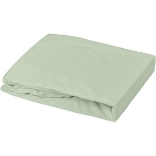 DOMIVA Drap housse + Alese Uni - 100% Coton - oeko-Tex - Blanc/Vert de
