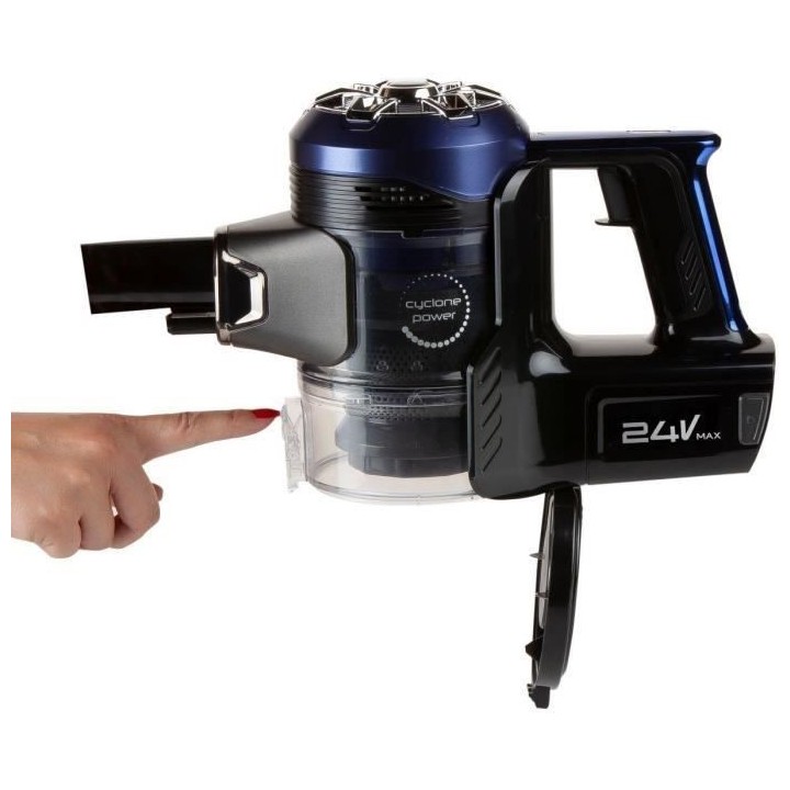 DOMO DO227SV- Aspirateur balai sans fil 2-en-1 - 24V - Systeme cycloni