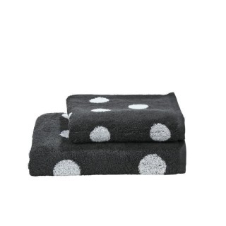DONE 1 Serviette de toilette + 1 Drap de douche Daily Shapes Dots - Gr