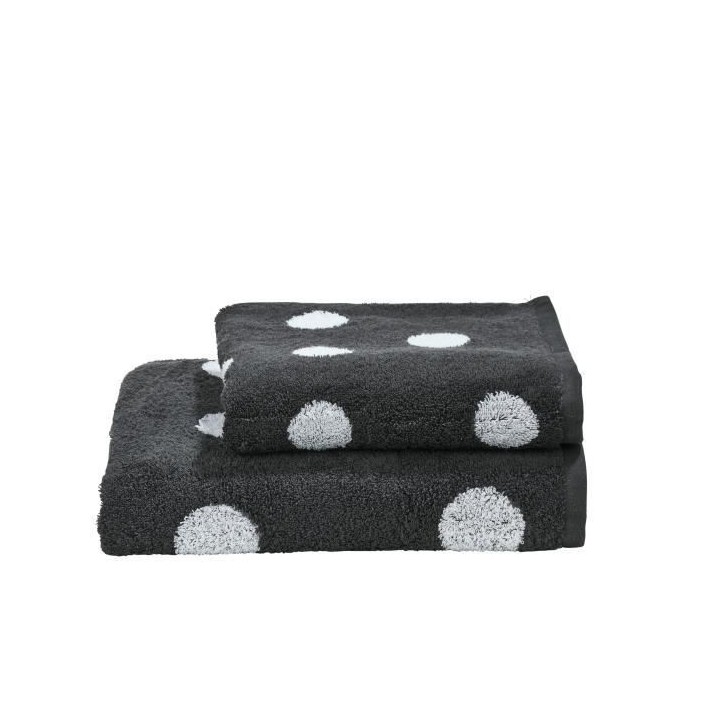 DONE 1 Serviette de toilette + 1 Drap de douche Daily Shapes Dots - Gr