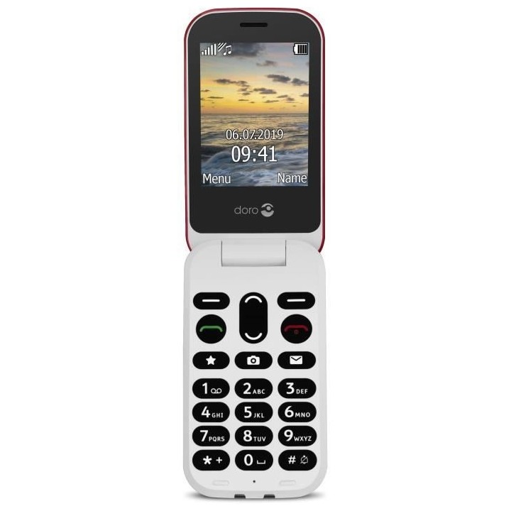 DORO 6040 - Téléphone mobile a clapet pour senior - Large afficheur