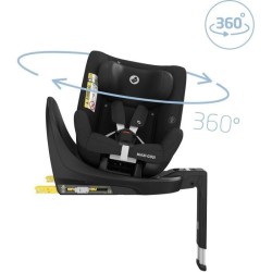 Siege auto MAXI COSI Mica Eco i-Size, Groupe 0+/1, pivotant 360°, Isofix, Tissus recyclés, Authentic Black