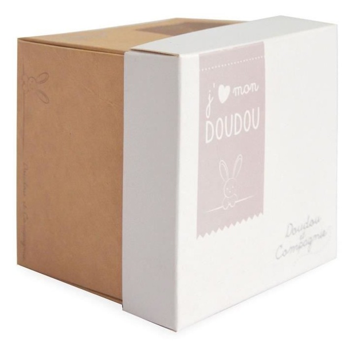 DOUDOU ET COMPAGNIE Lapin Mouchoir - Doudou En Boîte Fleur