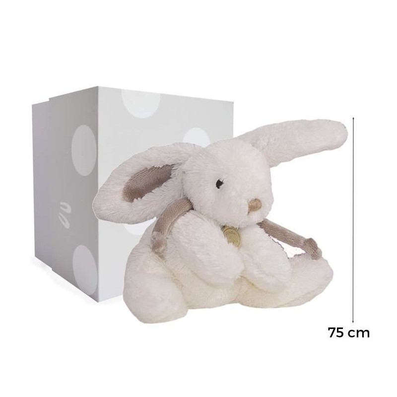 DOUDOU ET COMPAGNIE Lapin Bonbon - Lapin Bonbon Taupe 75cm + Coffret