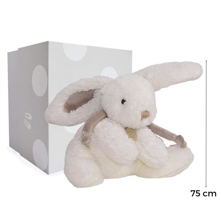 DOUDOU ET COMPAGNIE Lapin Bonbon - Lapin Bonbon Taupe 75cm + Coffret
