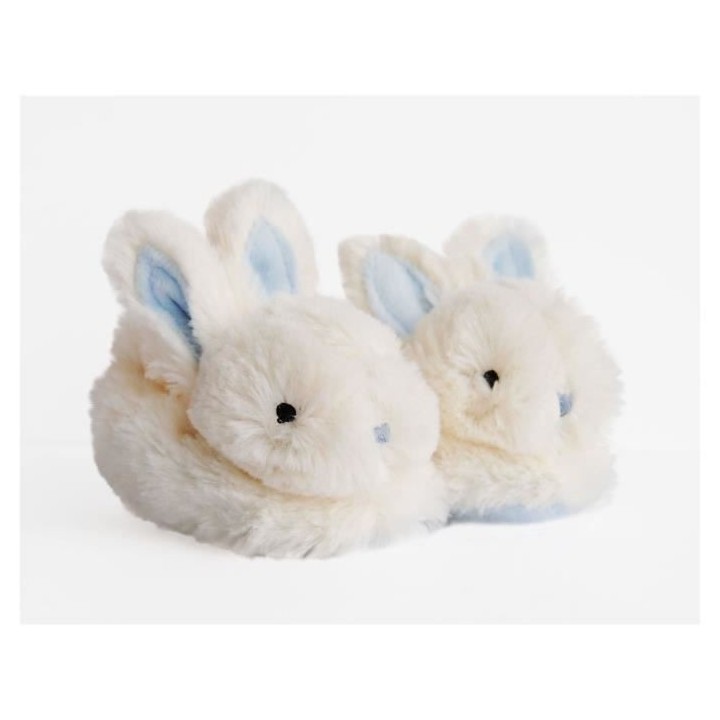 DOUDOU ET COMPAGNIE Lapin - Coffret chaussons avec hochet Bleu 0-6 moi