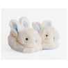 DOUDOU ET COMPAGNIE Lapin - Coffret chaussons avec hochet Bleu 0-6 mois