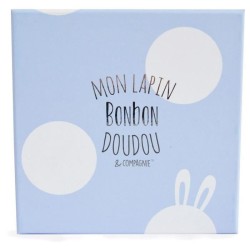 DOUDOU ET COMPAGNIE Lapin - Coffret chaussons avec hochet Bleu 0-6 mois