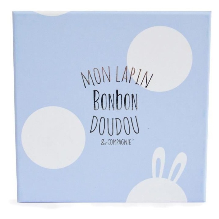 DOUDOU ET COMPAGNIE Lapin - Coffret chaussons avec hochet Bleu 0-6 moi