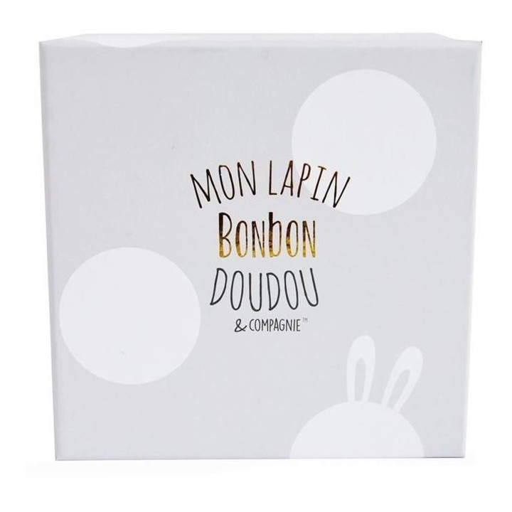 DOUDOU ET COMPAGNIE Lapin - Coffret chaussons avec hochet Taupe 0-6 mo