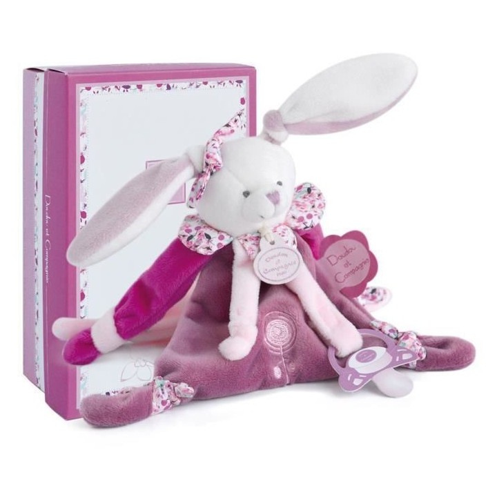 DOUDOU ET COMPAGNIE Cerise et Petit Chou - Attache-sucette Velcro Ceri