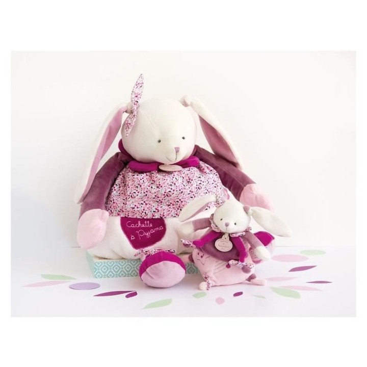 DOUDOU ET COMPAGNIE Cerise et Petit Chou - Range-pyjama Cerise Le Lapi