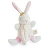 DOUDOU ET COMPAGNIE Lapin Fleurs - Doudou avec attache tétine