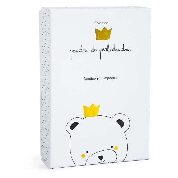DOUDOU ET COMPAGNIE Ours petit roi - Doudou avec attache tétine