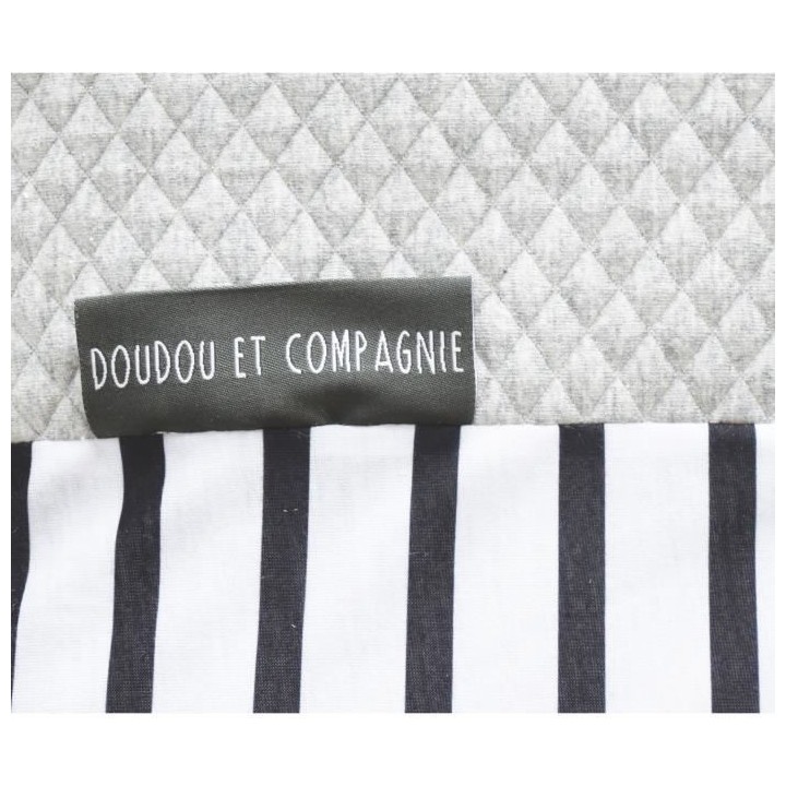 DOUDOU ET COMPAGNIE Tapidou - Tapis mosaique blanc et gris