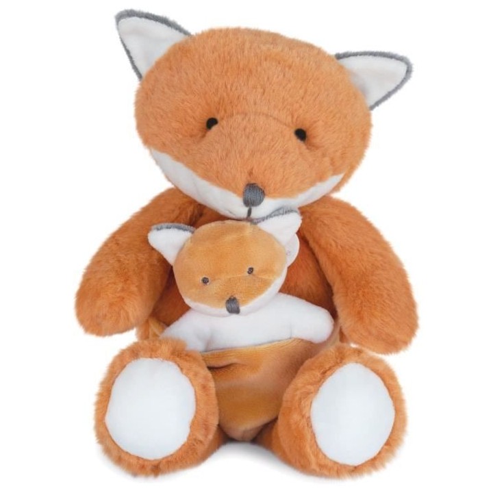 Doudou et Compagnie -UNICEF BEBE et MOI - Renard - 25 cm - Orange - bo
