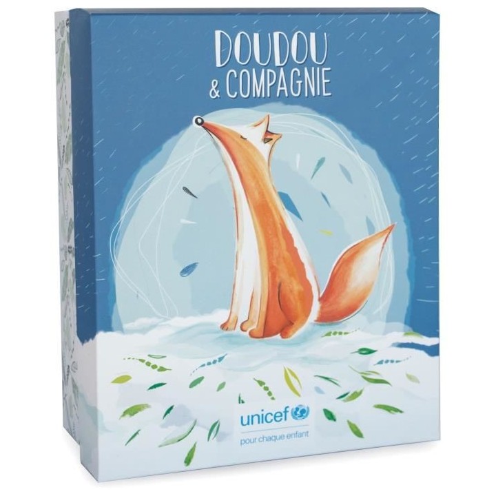 Doudou et Compagnie -UNICEF BEBE et MOI - Renard - 25 cm - Orange - bo